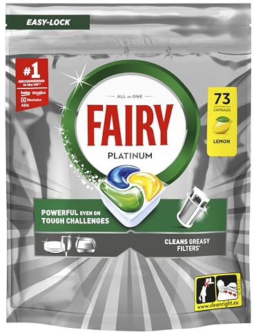 Fairy Platinum Dishwasher Tablets, Lemon, 73 Capsules