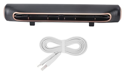 VBLKUYDPR Ventilateur d’ordinateur à clip, ventilateur de refroidissement pour écran USB avec 3 vitesses et angle de soufflage réglable, ventilateur de bureau sans balai pour une utilisation (Noire)