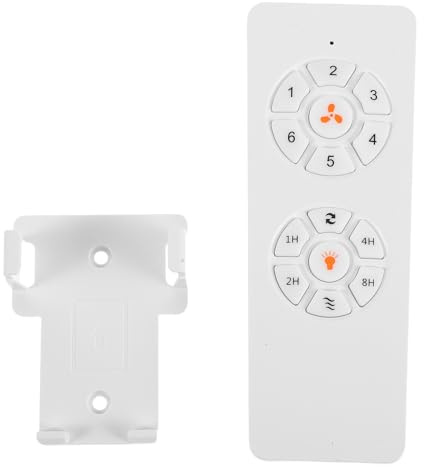Angoily Telecomando per Ventilatore Soffitto con Timer, 6 Velocità | Controllo Wireless Inverter, per Casa e Ufficio, Bianco Plastica, Luci e Aria, Moderno Pratico