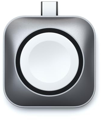 SATECHI tragbares MFi USB-C Ladegerät für Apple Watch, 5 W | Aluminiumgehäuse, kompatibel mit Series 1–11, Ultra 1–3, SE 1–3 und AirPods