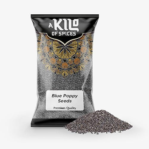 A Kilo of Spices | Premium Blue Poppy Seeds 1 Kg | Poppy Seeds for Baking & Cooking | Rich in Nutrients, Ideal for Pastries, Bread, and Traditional Dishes | 100% Natural, Non-GMO, and Vegan Friendly