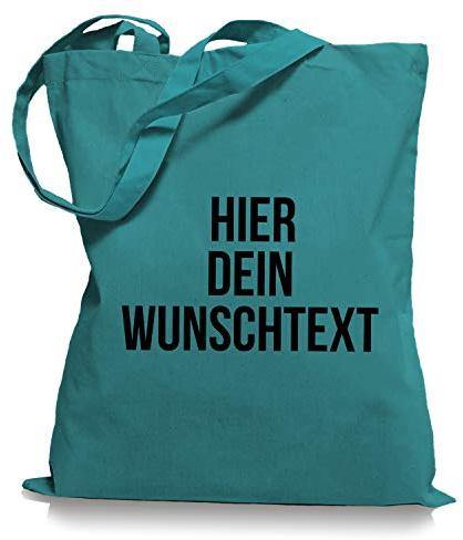 Ma2ca Stoffbeutel Jutebeutel mit Wunschtext/Selber gestalten mit dem Amazon T-Shirt Designer/Beutel Druck/Designertool Tragetasche/Bag/Jutebeutel WM1