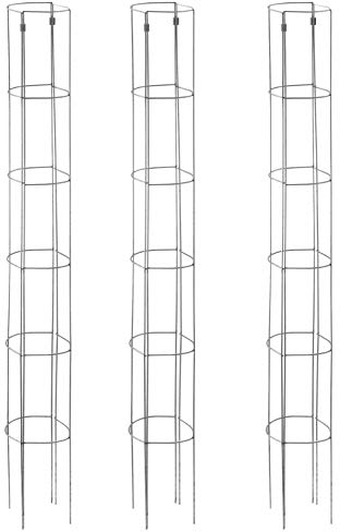 bellissa – Tomaten Rankhilfe aus Stahl 120cm 3er Set verzinkt – Tomatenturm Rankgitter für Tomaten, Gurken etc. – Stabile Pflanzenstütze für Garten, Hochbeet & Töpfe – Wetterfest & wiederverwendbar