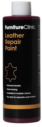 Furniture Clinic Vernice e Tintura per la Riparazione della Pelle, Colorante Autosigillante per Una Riparazione Facile, Adatto per Divani in Pelle, Sedili di Auto, Scarpe, Borse (50ml, Bordeax)