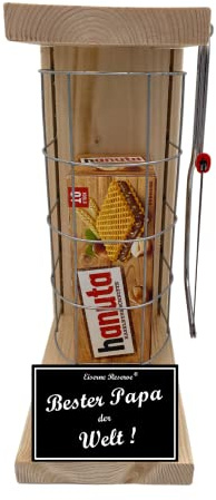 Geschenk Papa Geburtstag von Kindern Weihnachten hanuta Geschenkset Eiserne Reserve Gitterkäfig Säge Geschenk Männer Geschenke für Papa Vater -s- Bester Papa d. Welt