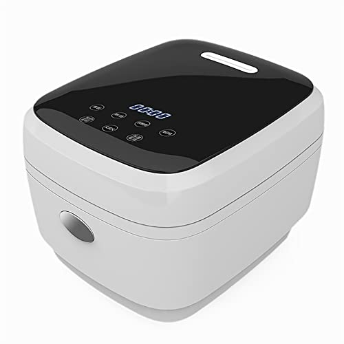 HMTE Cuociriso e Vaporiera 1L Fodera Antiaderente in Ceramica Piena di Piccola capacità in Ceramica Viola per Dormitorio Familiare 1~2 Persone Cuociriso (Color : White)