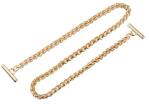 sourcing map Taschenkette Ersatz Taschengurte zum Wechseln Metall Kette Trageriemen Kettenriemen mit Knebelverschlüssen Schultergurt Zubehör für DIY Tasche Handtasche Geldbörse 100cm Golden