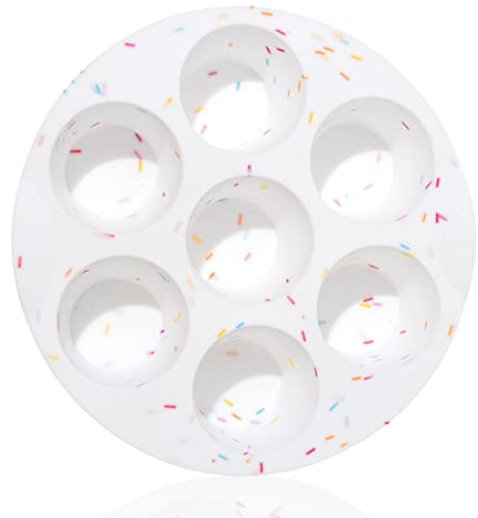 SHEbaking Silicone Egg Bite Molds Air Fryer Muffin Pan for Baking Non-Stick Silicone Egg Molds 7 Cups Air Fryer Cupcake Mold for Mini Muffins, Tart, Mini Cupcake BPA Free