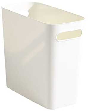 BEALIFE Großer Mülleimer, Papierkorb, Müllbehälter, einfarbig, Organizer mit hoher Kapazität für die Aufbewahrung von Kleinigkeiten und Toilettenartikeln zu Hause, Weiss