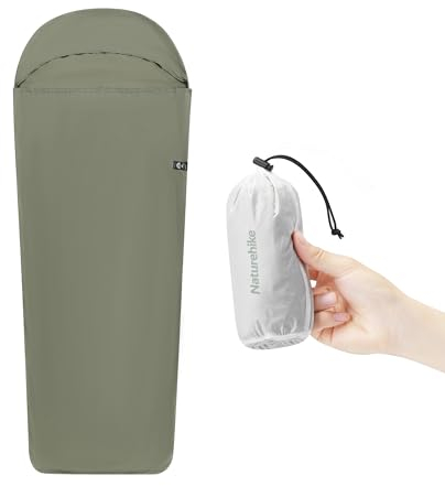 Naturehike Hüttenschlafsack Ultralight Schlafsack Liner nur 128g Reisedecke mit Small Pack Size Innenschlafsack für Backpacking, Hostels, Hütten Camping