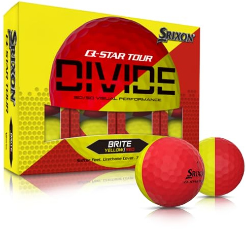 Srixon Q-STAR DIVIDE 12 Palline da Golf di qualità Tour - Perfette per il gioco corto - Nucleo FastLayer - Alta Compressione della Pallina