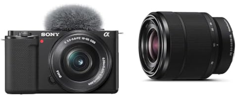 Sony Alpha ZV-E10 | APS-C spiegellose Vlog-Kamera (schwenkbarer Bildschirm für Vlogging & SEL-2870 Standard-Zoom Objektiv (28-70 mm