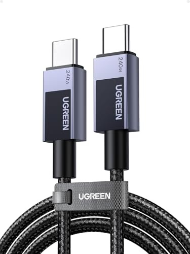 UGREEN 240W USB C till USB C-kabel PD 3.1 USB C-laddningskabel snabbladdningskabel kompatibel med iPhone 15, M3 MacBook Pro/Air, iPad Pro/Air 2024, Galaxy S24 Ultra Pixel 8, Steam Deck etc. (1M)