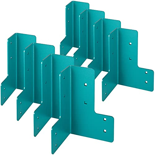VEVOR Workbench Corner Brackets, 5mm Thick Steel Shop Table Bracket Kit, 8 PCs Workbench Bracket Kit, Right Angle Shop Table Corner Brackets with Hardware Kit, Joint Fastener for Desk Edge, Family DIY