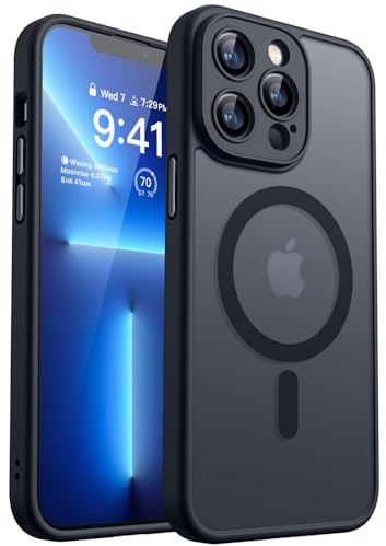 CANSHN für iPhone 13 Pro Max Hülle mit Kameraschutz, Schwarz