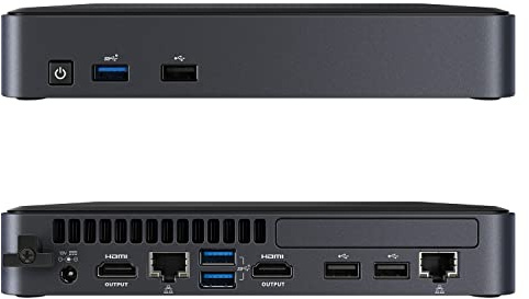 Mini computadora de escritorio Intel NUC Mini PC, procesador Intel Core i5 con tecnología Intel vPro, hasta 4.10 GHz, Bluetooth, 2 HDMI para 4K, LAN dual, Windows 11 Pro (8 GB RAM 1 TB SSD)