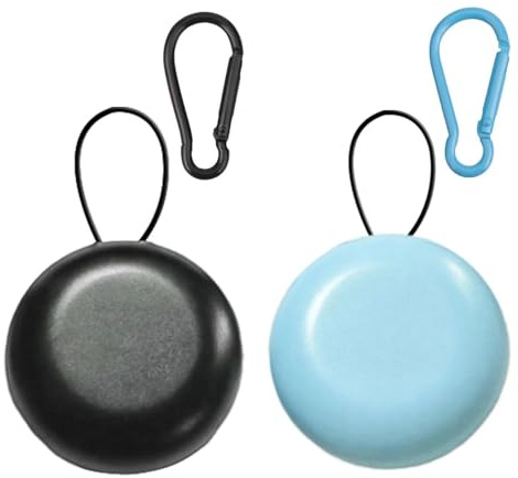 2 Pieces of Ring-Shaped Earplug Boxes, 2 Pieces of Gourd-Shaped Carabiners, Portable Storage Box for Earplugs, Mini Storage Box for Earplugs, Essential Items for Daily Commuting and Travel