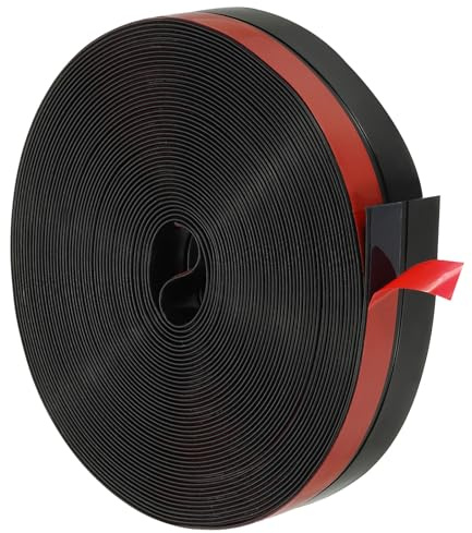 PATIKIL Silicone Seal Strip, 33 ft x 1 Width Self Adhesive Door Draft Stopper Weather Stripping Tape for Gap, Door Under Bottom, Sliding Door, Shower Glass Gaps, Black
