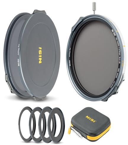 NiSi JetMag Pro 82MAG True Color 1–5 Stops VND Magnetfilter Kit | Inkl. Magnetfilter 1-5 Blenden Variabler ND-Filter, 67mm, 72mm, 77mm, 82mm Adapterringe