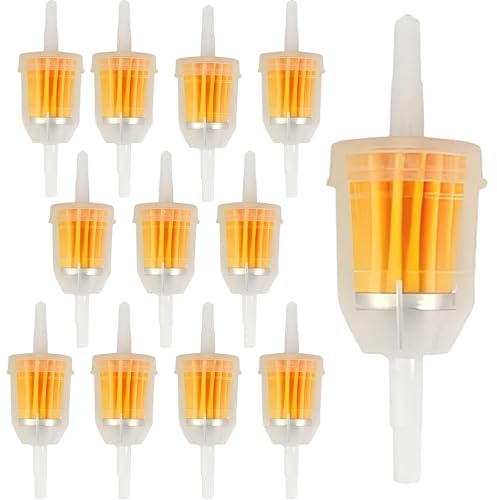 Thapncow 12 Filtros de Gasolina， de Combustible Universal, de,Filtros Gasolina de Combustible, con construcción transparente, para cortacésped, coche, moto, scooter