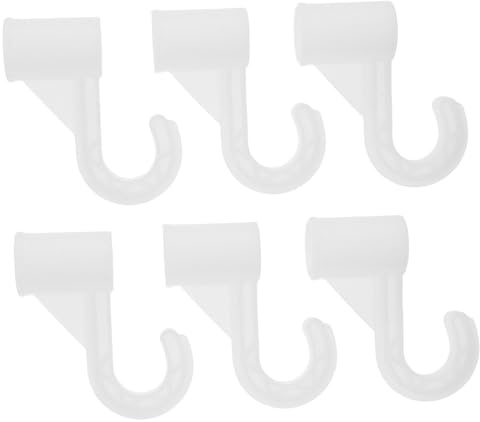 UTHCLO 6 Piezas Ganchos para Barra de Armario Resistente Soporte para Perchas y Ropa Fácil Montaje Compatible con Muebles de Tela para Dormitorio