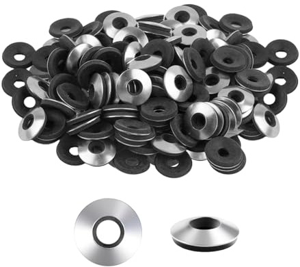 Lot de 100 rondelles d'étanchéité EPDM M6,3 x 16 mm en acier inoxydable avec revêtement en néoprène pour vis autoperceuses vis étanches