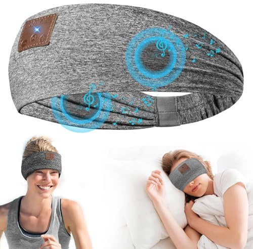 YiYunTE Schlafkopfhörer Seitenschläfer, Musik Stirnband Kopfhörer Bluetooth Schlafmaske, Noise Cancelling Sleep Headphones Schlaf Kopfhörer zum Schlafen Ski Sport Joggen Reise Gadgets