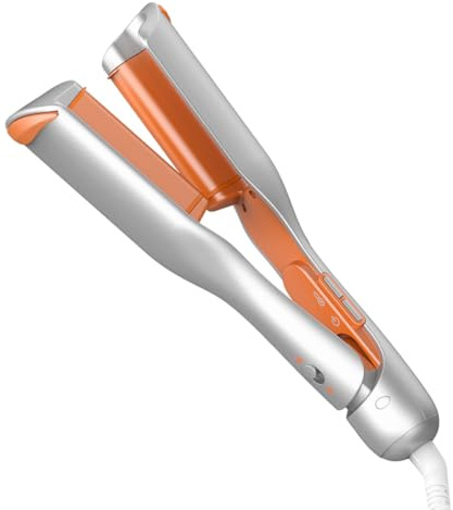 SHEGLAM 0.75 Deep Waver for Short Hair Lightweight, Dual Voltage, Smart Timer Hair Tool Crimper Double Barrel & Adjustable Temps Anti-Scald, Easy to Use