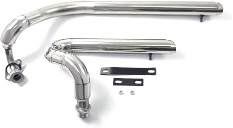 Silenziatore Di Scarico Per Yamaha Per V Star 650 Per XVS650 Per XVS400 Per DS650 400 Per Dragstar Silenziatore Tubo Di Scarico Per Moto(Cromo)