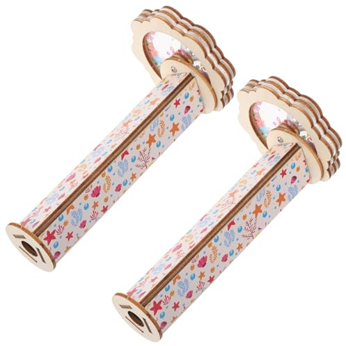 GARVALON 2 Stück Selbstgemacht Kaleidoskop für Kreatives Bastelset zum Lernen von Licht Farbe Tragbares Miniskop für Jungen und Mädchen