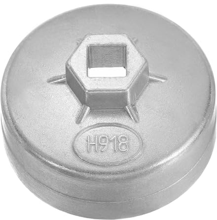 QUARKZMAN Clé Pour Filtre À Huile 15 Canelures 74mm Diamètre Intérieur 1/2 Entraînement Carré Type Coupe En Aluminium Outils De Démontage De Douille Métrique Pour Filtre À Huile