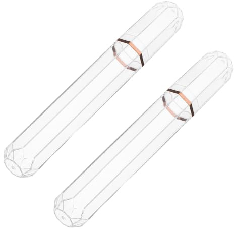 Tubo Portasigari da Viaggio in Plastico 2 Pezzi con Chiusura Ermetica | Sigaro, Uso Esterno e Spostamenti, Contenitore Portatile Versatile, Design Trasparente