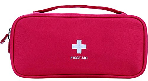 Lifesport Erste Hilfe Set, Erste-Hilfe-Koffer First Aid Kit Notfalltasche Oxford Medizinisch Tasche Klein kompakt Perfekt Design für Haus Auto Camping Jagd Reisen Natur und Sport (Rosenrot)