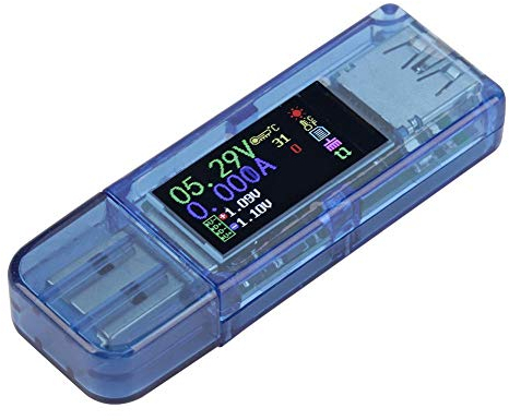 Akozon USB-Tester, USB-Belastung, RuiDeng AT34 USB 3.0 Farbe LCD-Display Voltmeter Amperemeter Stromzähler Multimeter Ladegerät USB-Tester, Digital Meter Tester Kabel Widerstand USB Load Tester