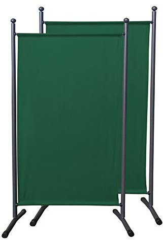QUICK STAR 2 Stück Paravent 180 x 78 cm Grün - Raumteiler Stellwand Blickdicht Innen & Außen - Garten & Balkon Sichtschutz Trennwand