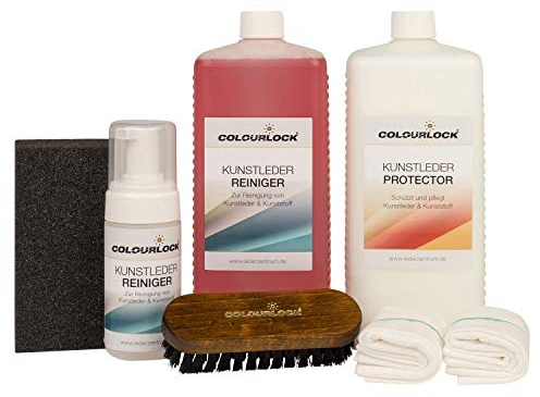 COLOURLOCK Kunstleder Pflegeset mit Kunstleder Protector 1l und Kunstleder Reiniger 1l