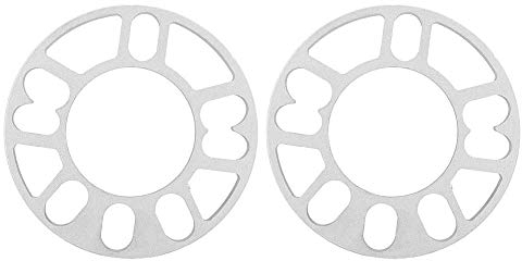 2Pcs Wheel Spacers,10mm Aluminum Alloy Silver Wheel Spacers Shims Universal Fit for 4/5 Stud Wheel