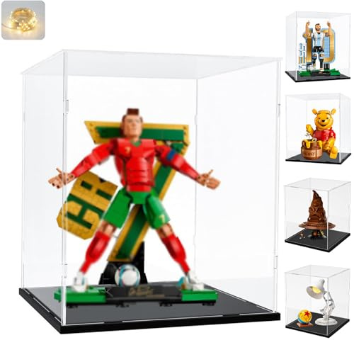 Vitrine Acrylique 3mm pour Collection Lego CR7 Ronaldo 43016 Messi 43015