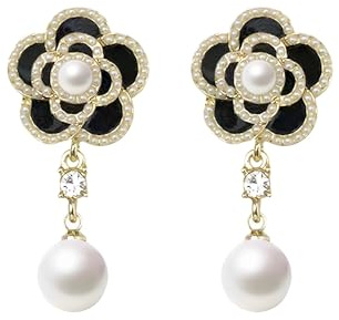 XSQD Ohrringe für Damen Schmuck Geschenk, Ohrstecker Blumen Rosenblüte, 925 Sterling Silber Nadel Ohrringe, Ohrhänger, verschönert, Geschenke für Frauen Mutter Freundin Ehefrau (Stil 1)