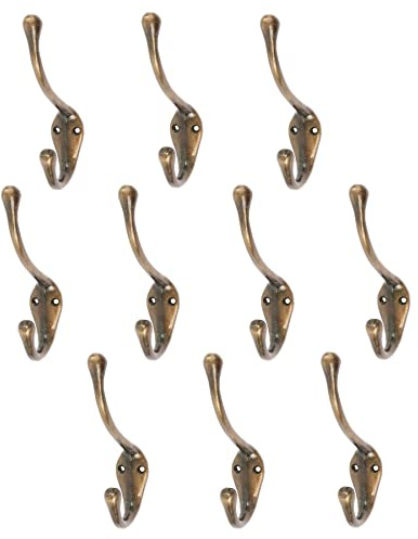 Hammer and Tongs - Narrow Hat & Coat Hook - W30mm x H140mm - Brass - Pack of 10