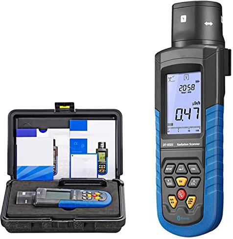 YNITJH Compteur Geiger Professionnel,Dosimètre De Radioactivité Scanner De Rayonnement Compteur LCD Multifonction α, β, γ, χ-Ray Beta Gamma Détecteur De Rayonnement Nucléaire