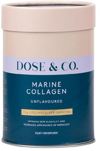 Dose & Co Marine Collagen Peptides with Vitamin C, Unflavoured - 221g Powder Supplement