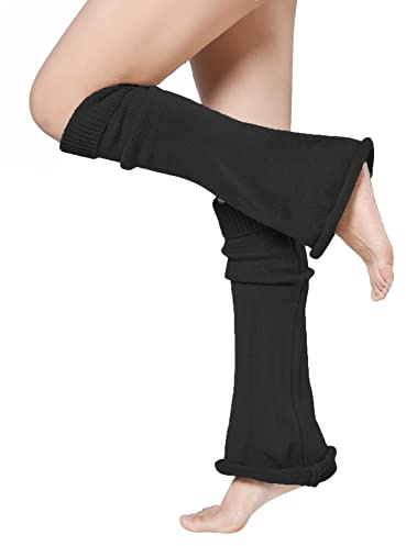 WODECASA Girls Kawaii Leg Warmers Knitted Flared Leg Sleeves Goth Crochet Baggy Cuff Ankle Heap Socks