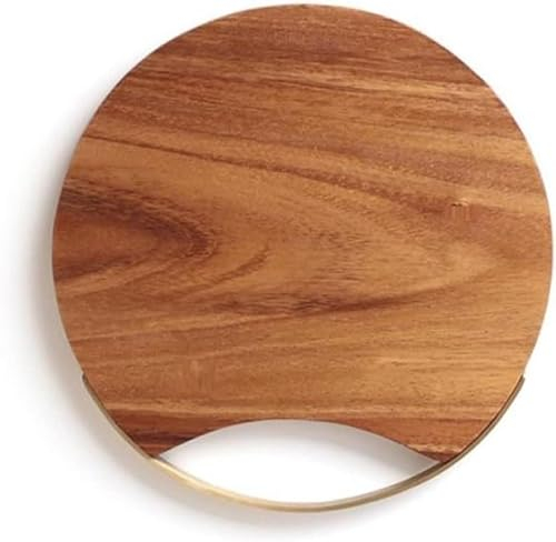 Tabla de cortar redonda de madera para queso, verduras, pan y embutidos, tabla decorativa de madera para servir para cocina y comedor,
