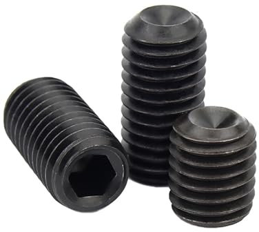 10/20/50/100 Stück M1.6 M2 M2.5 M3 M4 M5 M6 DIN916 Grade 12.9 Schwarz plattierter Kohlenstoffstahl Innensechskant-Gewindestifte Madenschraube (Color : 6mm_M1.6 (50pcs))