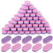 YUXIANLB Paquete De 50 Mini Bloques De Pulidor De Uñas Limas Y Pulidores De Uñas De Grano 100/180 Lima De Uñas De Doble Cara Para Alisar Y Pulir Uñas Acrílicas (Rosa Y Morado)