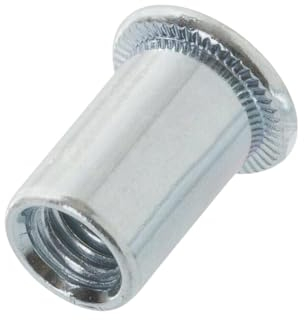 Nietmuttern mit Flachkopf- 20 Stück. Blindnietmuttern Stahl verzinkt (M8 x 16 mm)