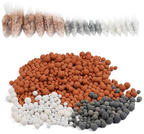 Vicloon Mineralkugeln, 18 Packungen Duschkopf, Filtersteine Wirken Antibakteriell, Anti-Kalk-Ersatz, Mineral, Duschbälle, Negative Lonen, Mineral, Duschbälle, Ionenfilternd