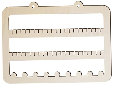 PACKOVE Schmuckhalter Farbe Holz und Wand Halsketten Ohrringe für Khaki Stabiler Schmuckorganizer zum Hängen Dekorativer und Platzsparender Schmuckständer fürs Zimmer