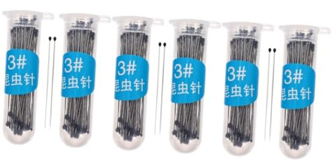 OUNONA Lot De 3 Aiguilles De Prélèvement Entomologique En Acier Inoxydable Tailles Assorties Pour La Recherche Scientifique 200 Pièces X 3